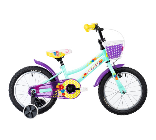 Дитячий велосипед DHS Daisy 1602 16' - model 2022 - бірюзовий Дитячий велосипед DHS Daisy 1602 16' - model 2022 - бірюзовий