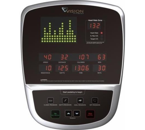 Електромагнітний велотренажер Vision Fitness U60