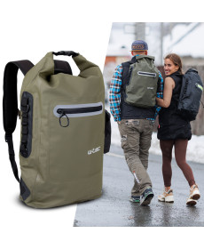 Водонепроникний мотоциклетний рюкзак W-TEC Uphills - хакі