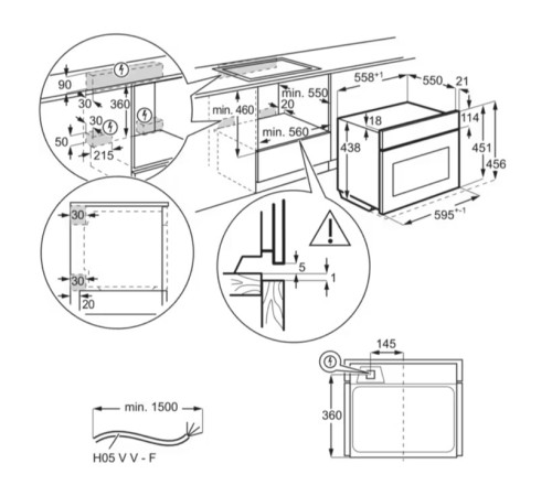 Мікрохвильова піч вбудована ELECTROLUX EVM9E2XT