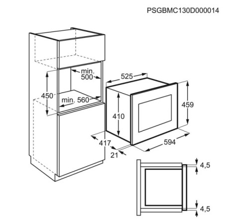 Мікрохвильова піч вбудована ELECTROLUX KMFE264TEX