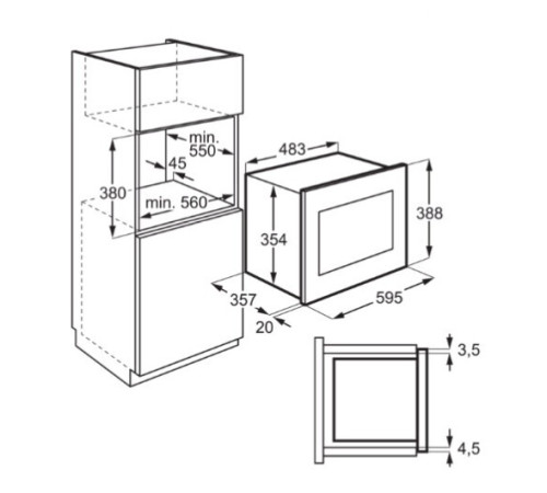 Мікрохвильова піч вбудована ELECTROLUX LMS4253TMX