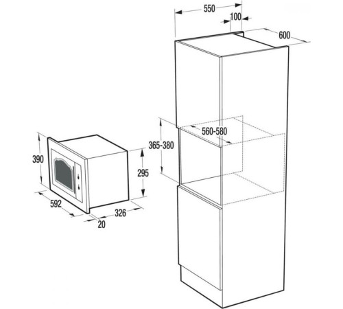 Мікрохвильова піч вбудована Gorenje BM 235 CLB