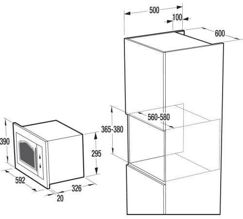 Мікрохвильова піч вбудована Gorenje BM 235 CLI