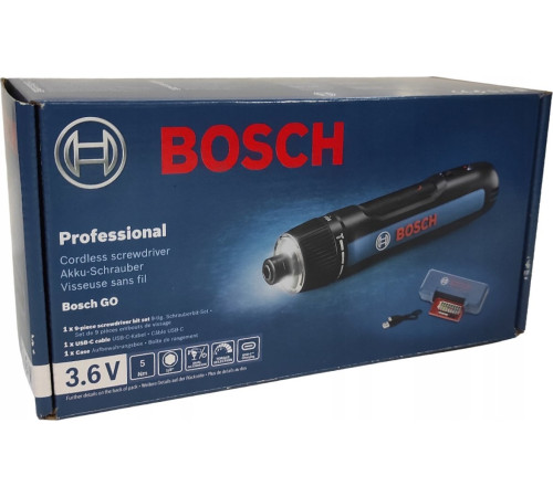 Акумуляторна викрутка Bosch 3,6 В BOSCH GO 3.0 USB-C