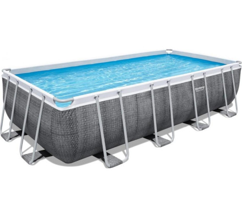 Басейн каркасний прямокутний Bestway Rack Pool, 488 x 244 x 122 см - сірий Басейн каркасний прямокутний Bestway Rack Pool, 488 x 244 x 122 см - сірий