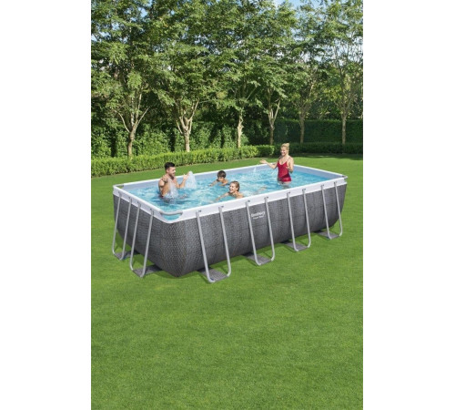 Басейн каркасний прямокутний Bestway Rack Pool, 488 x 244 x 122 см - сірий Басейн каркасний прямокутний Bestway Rack Pool, 488 x 244 x 122 см - сірий