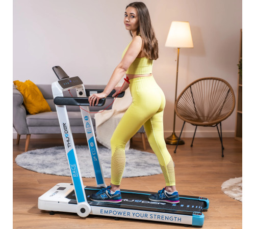 Бігова доріжка електрична THUNDER RACE-WHITE