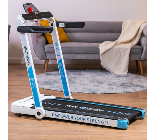 Бігова доріжка електрична THUNDER RACE-WHITE