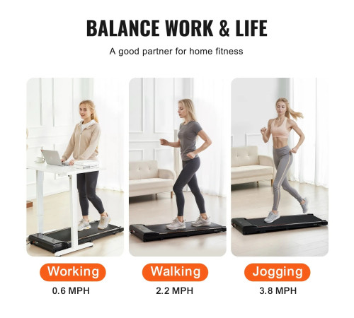 Бігова доріжка електрична VEVOR С7, чорна