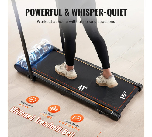 Бігова доріжка електрична VEVOR S7F, чорна