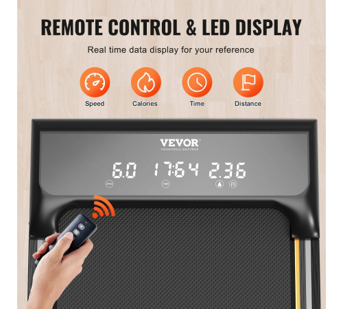 Бігова доріжка електрична VEVOR S7F, чорна