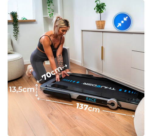 Бігова доріжка електрична THUNDER RACE-SILVER