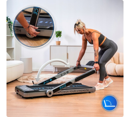 Бігова доріжка електрична THUNDER RACE-SILVER