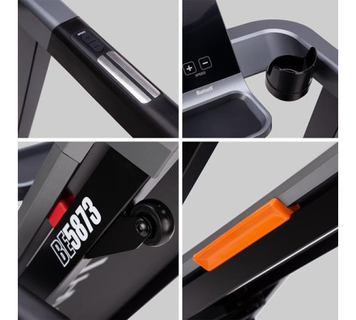 Бігова доріжка електрична HMS BE5873, чорно-сіра