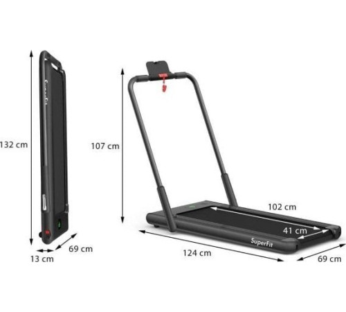 Бігова доріжка електрична Costway SP37513DE-BK Бігова доріжка електрична Costway SP37513DE-BK