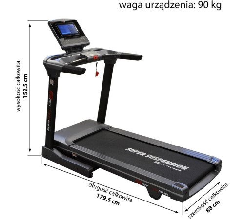 Бігова доріжка електрична Eb Fit TechRun W5.0 чорна Бігова доріжка електрична Eb Fit TechRun W5.0 чорна