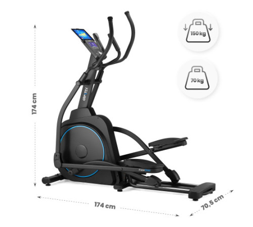 Орбітрек електромагнітний Gymtek XCF7500 чорно-синій