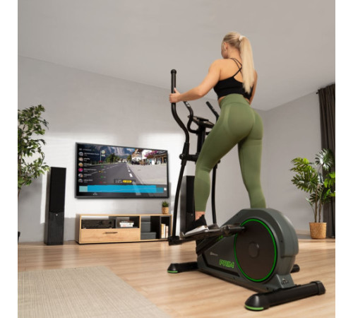 Орбітрек електромагнітний Hop-Sport HS-120C Prim чорно-зелений