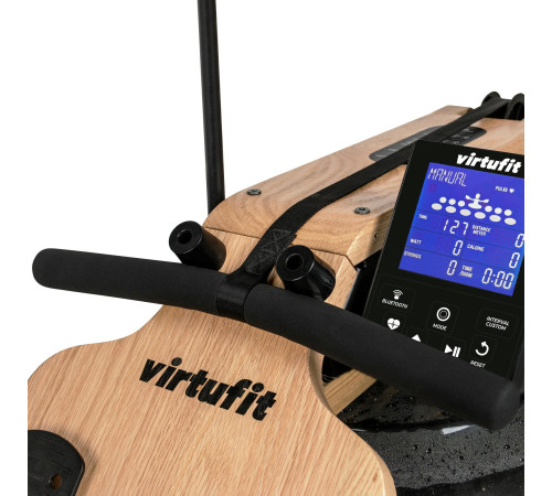 VIRTUFIT WIOŚLARZ ELITE Z OPOREM WODNYM DREWNIANY