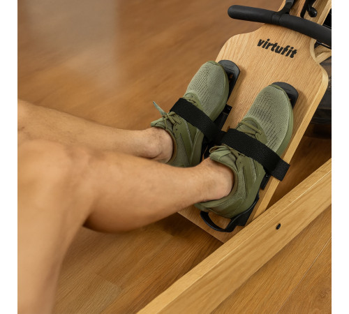 VIRTUFIT WIOŚLARZ ELITE Z OPOREM WODNYM DREWNIANY