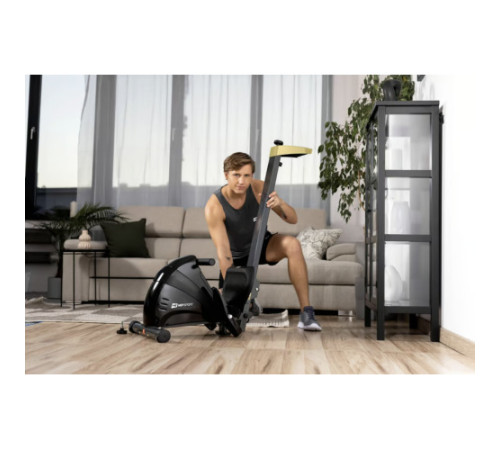 Веслувальний тренажер Hop-Sport HS-030R Boost чорно-золотистий