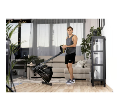 Веслувальний тренажер Hop-Sport HS-030R Boost чорно-золотистий