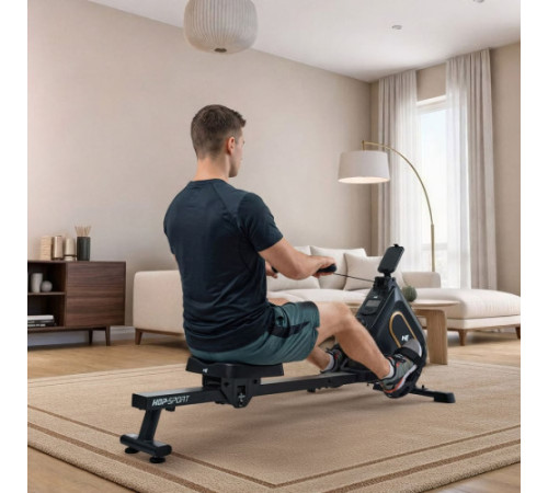 Веслувальний тренажер Hop-Sport HS-085R Bazel чорно-золотистий