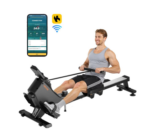 Веслувальний тренажер електричний VEVOR, чорний