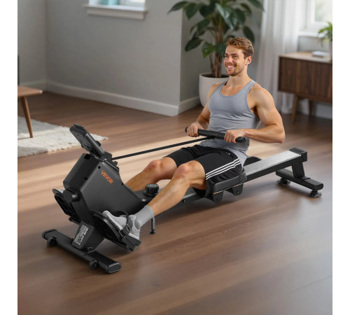 Веслувальний тренажер електричний VEVOR, чорний