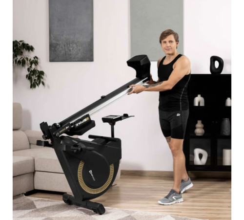 Веслувальний тренажер Hop-Sport HS-095R Spike чорно-золотистий