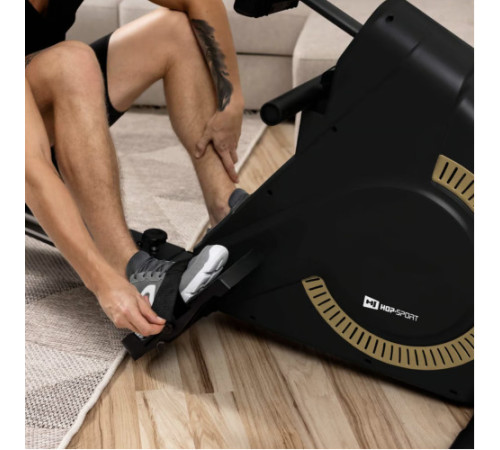 Веслувальний тренажер Hop-Sport HS-095R Spike чорно-золотистий