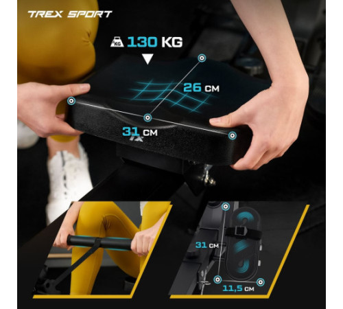Веслувальний тренажер Trex Sport TX-580RM Rein чорний