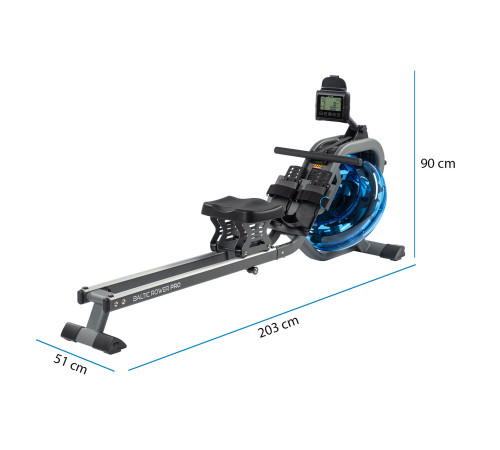 Веслувальний тренажер Cardiostrong Baltic Rower Pro чорний