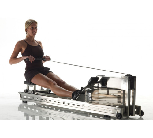 Веслувальний тренажер водний WaterRower S1 LoRise S4 Steel сірий