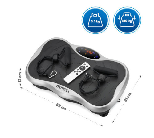 Вібраційна платформа GYMTEK XP500 срібляста