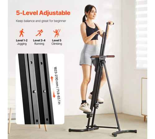 Вертикальний степер VEVOR, чорний