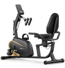 Велотренажер горизонтальний магнітний Hop-Sport HS-045L Volt чорно-золотистий