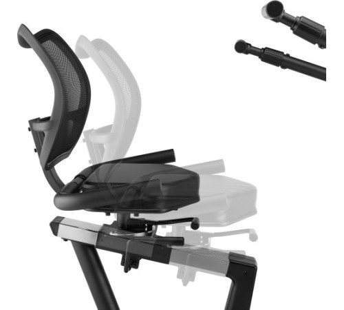 Велотренажер горизонтальний електромагнітний Gymtek XBR8000, чорний