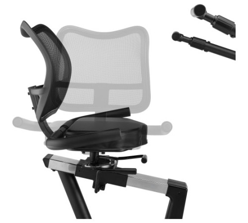 Велотренажер горизонтальний електромагнітний Gymtek XBR8000, чорний