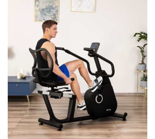 Велотренажер горизонтальний електромагнітний Gymtek XBR8000, чорний