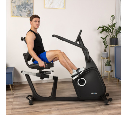 Велотренажер горизонтальний електромагнітний Gymtek XBR8000, чорний