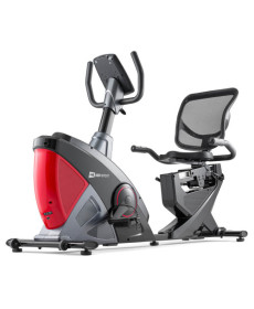 Велотренажер горизонтальний магнітний Hop-Sport HS-070L Helix iConsole+  чорно-червоний