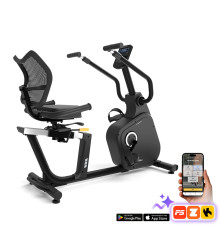 Велотренажер горизонтальний магнітний inSPORTline ZenSeat 100, чорний