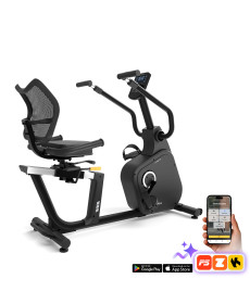 Велотренажер горизонтальний магнітний inSPORTline ZenSeat 100, чорний
