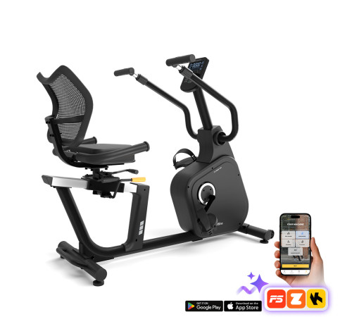 Велотренажер горизонтальний магнітний inSPORTline ZenSeat 100, чорний