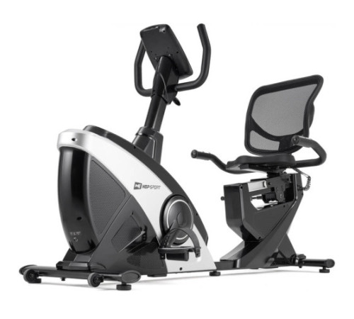 Велотренажер горизонтальний електромагнітний Hop-Sport HS-070L Helix iConsole+ сріблястий