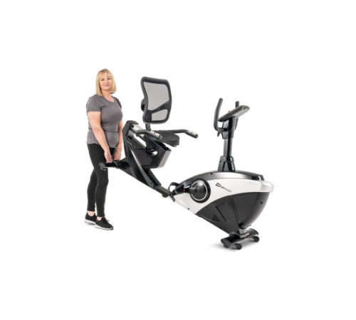 Велотренажер горизонтальний електромагнітний Hop-Sport HS-070L Helix iConsole+ сріблястий