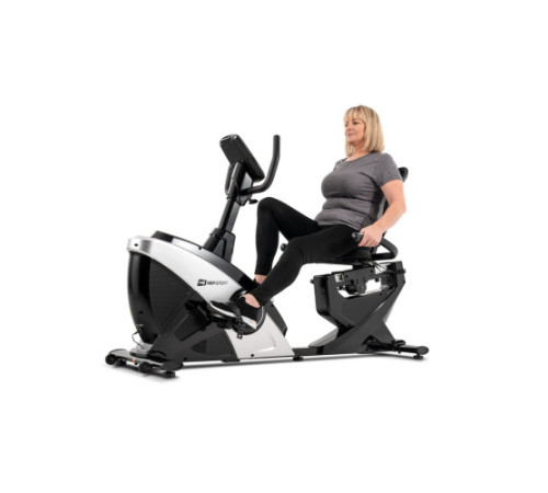 Велотренажер горизонтальний електромагнітний Hop-Sport HS-070L Helix iConsole+ сріблястий