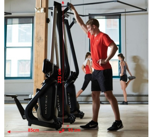 Веслувальний тренажер Matrix MX‑Rower 16 чорний